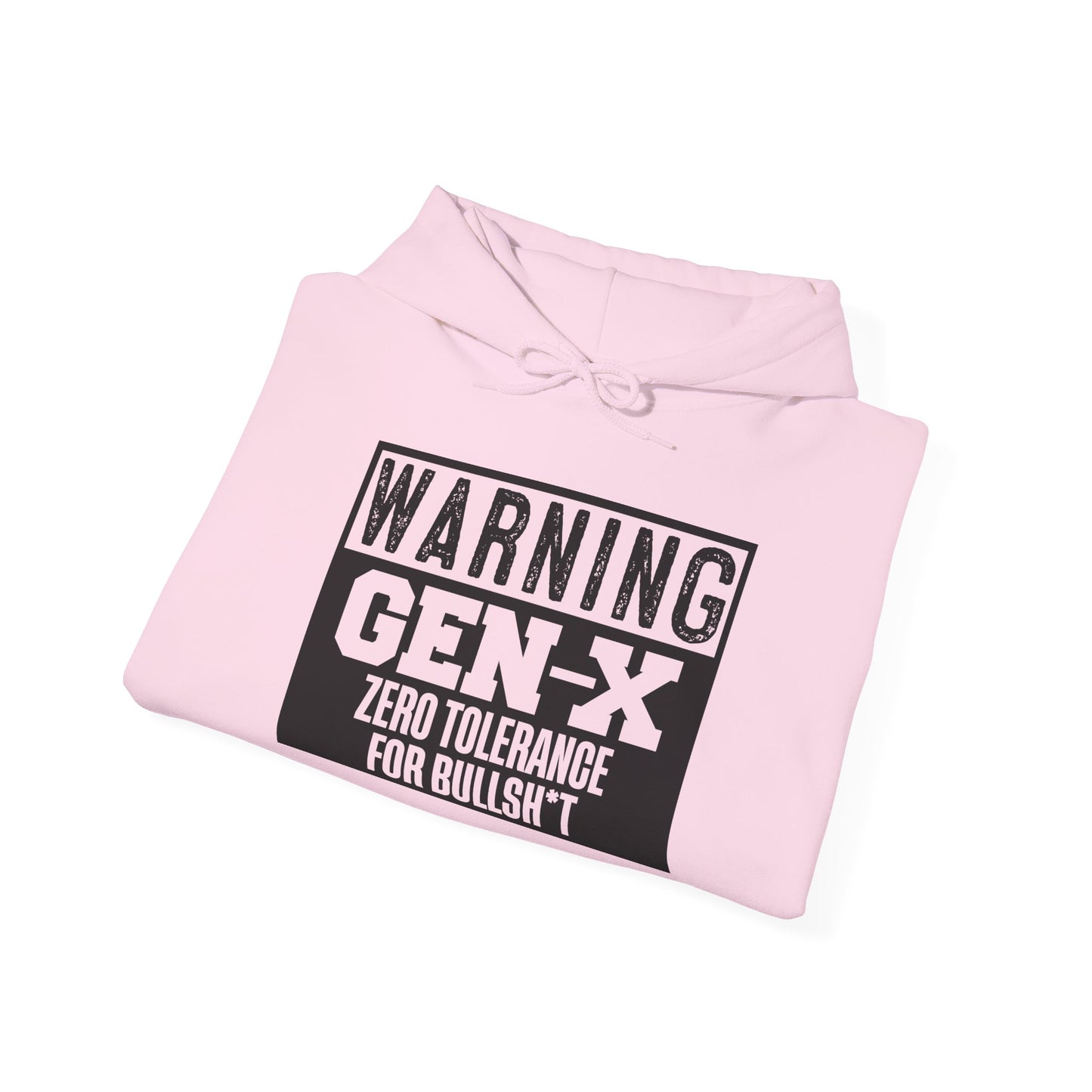 Gen-X Warning Hoodie — "Zero Tolerance for Bullsh*t" Vintage Style Sweatshirt