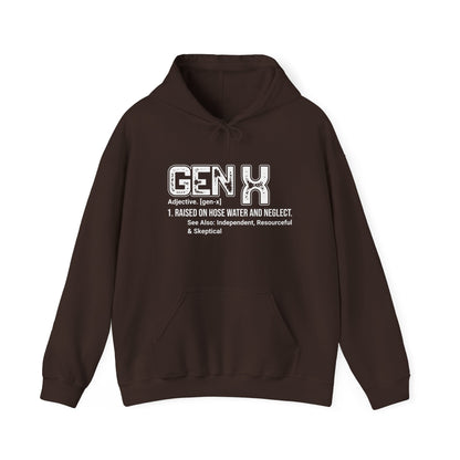 Gen X Definition Hoodie — Retro 'Gen X' Graphic Pullover