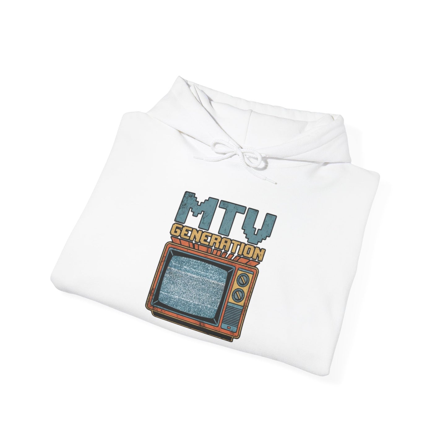 Retro TV 'MTV Generation' Hoodie – Vintage 80s Nostalgia Pullover
