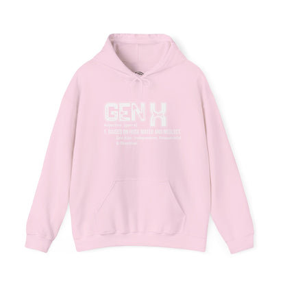 Gen X Definition Hoodie — Retro 'Gen X' Graphic Pullover