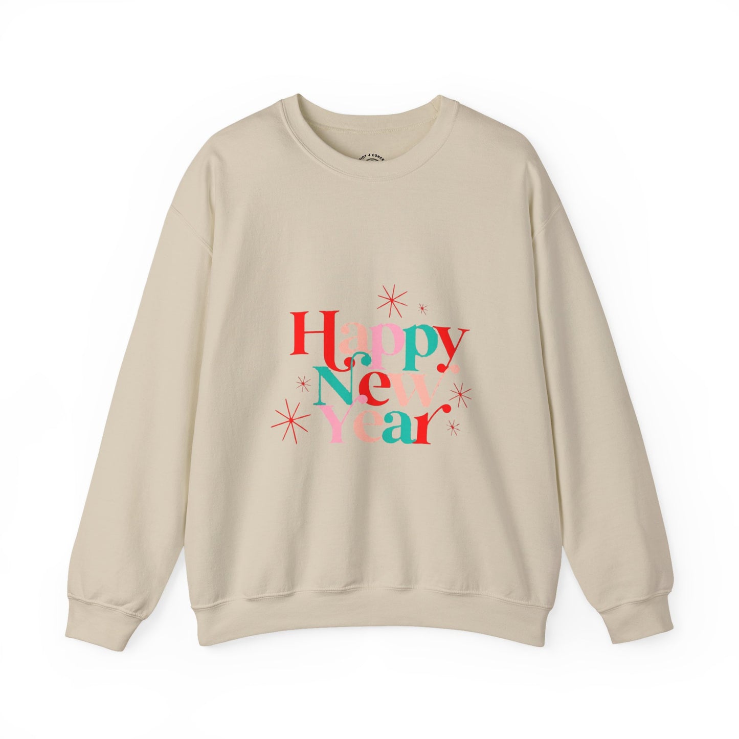 New Year Crewneck Sweatshirt — "Happy New Year" Festive Holiday Sweatshirt