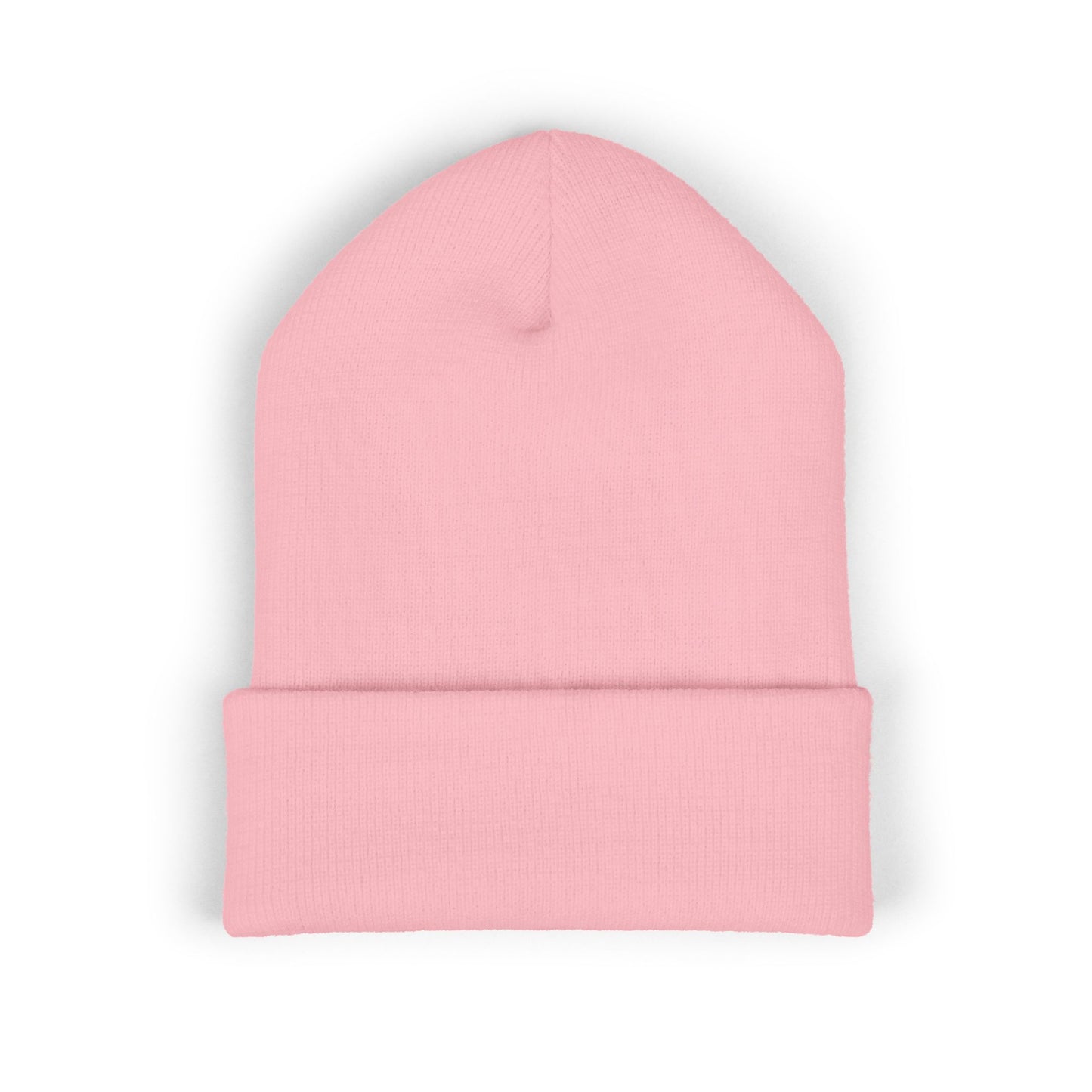 Embroidered Cross Cuffed Beanie — Minimal Faith Knit Hat