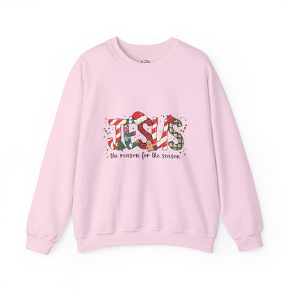 Crewneck Sweatshirt — “JESUS the reason for the season” Christmas Holiday Pullover