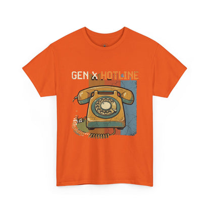 Vintage Rotary Phone T‑Shirt - "Gen X Hotline" Retro Graphic Tee