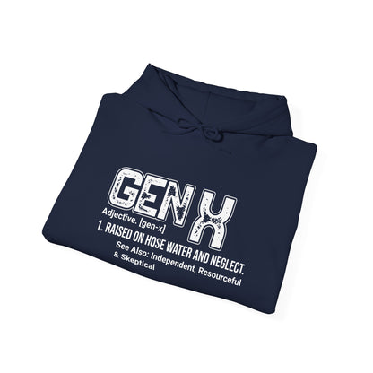 Gen X Definition Hoodie — Retro 'Gen X' Graphic Pullover