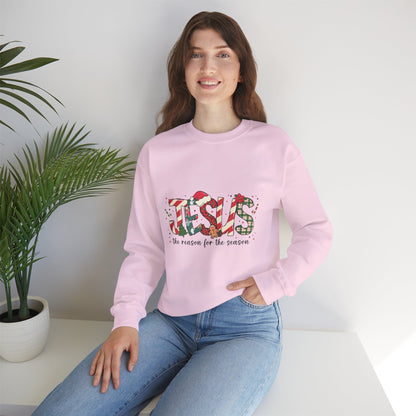 Crewneck Sweatshirt — “JESUS the reason for the season” Christmas Holiday Pullover