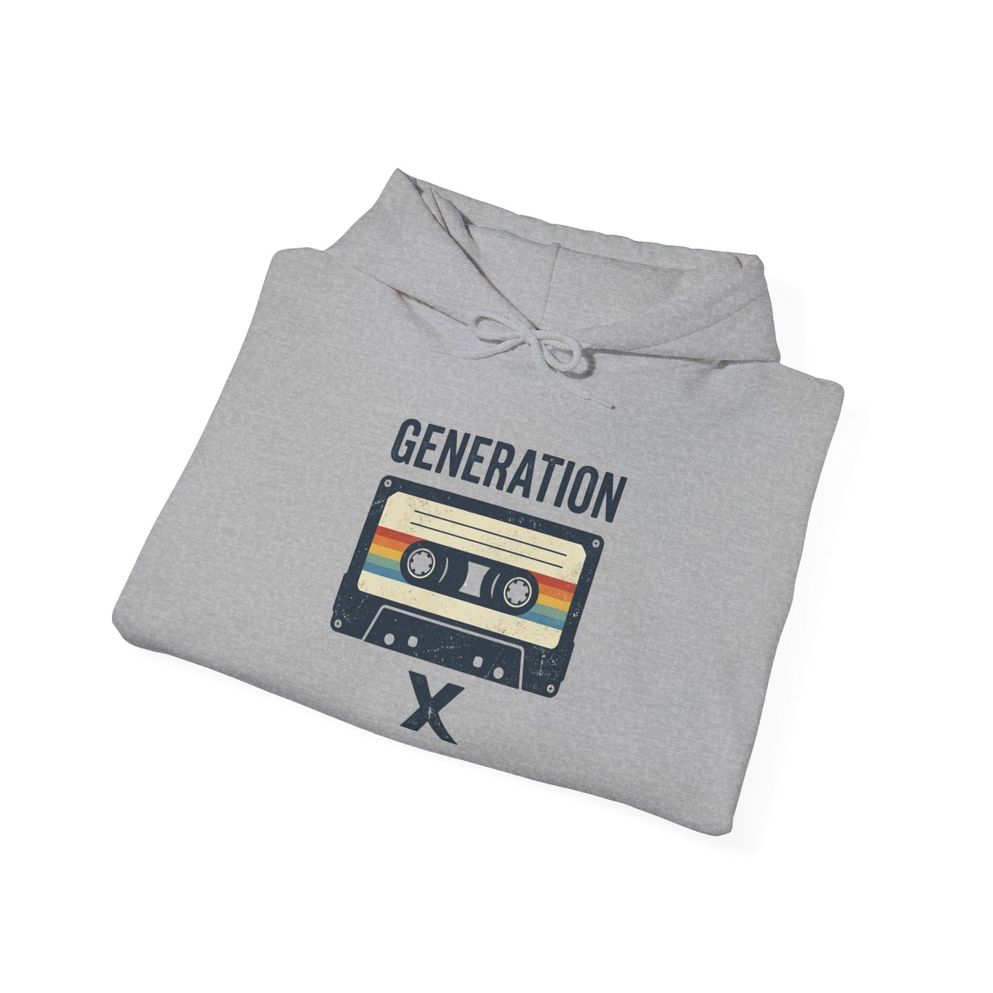 Generation X Retro Cassette Hoodie – Vintage 80s Music Sweatshirt