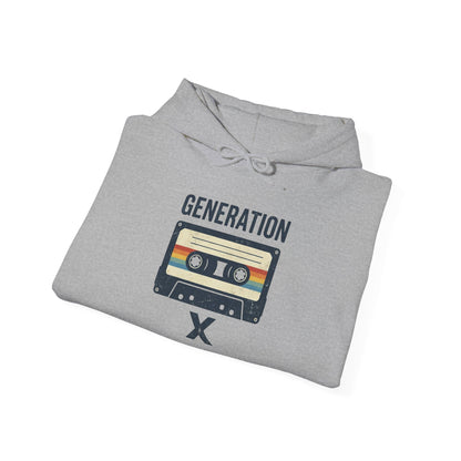 Generation X Retro Cassette Hoodie – Vintage 80s Music Sweatshirt