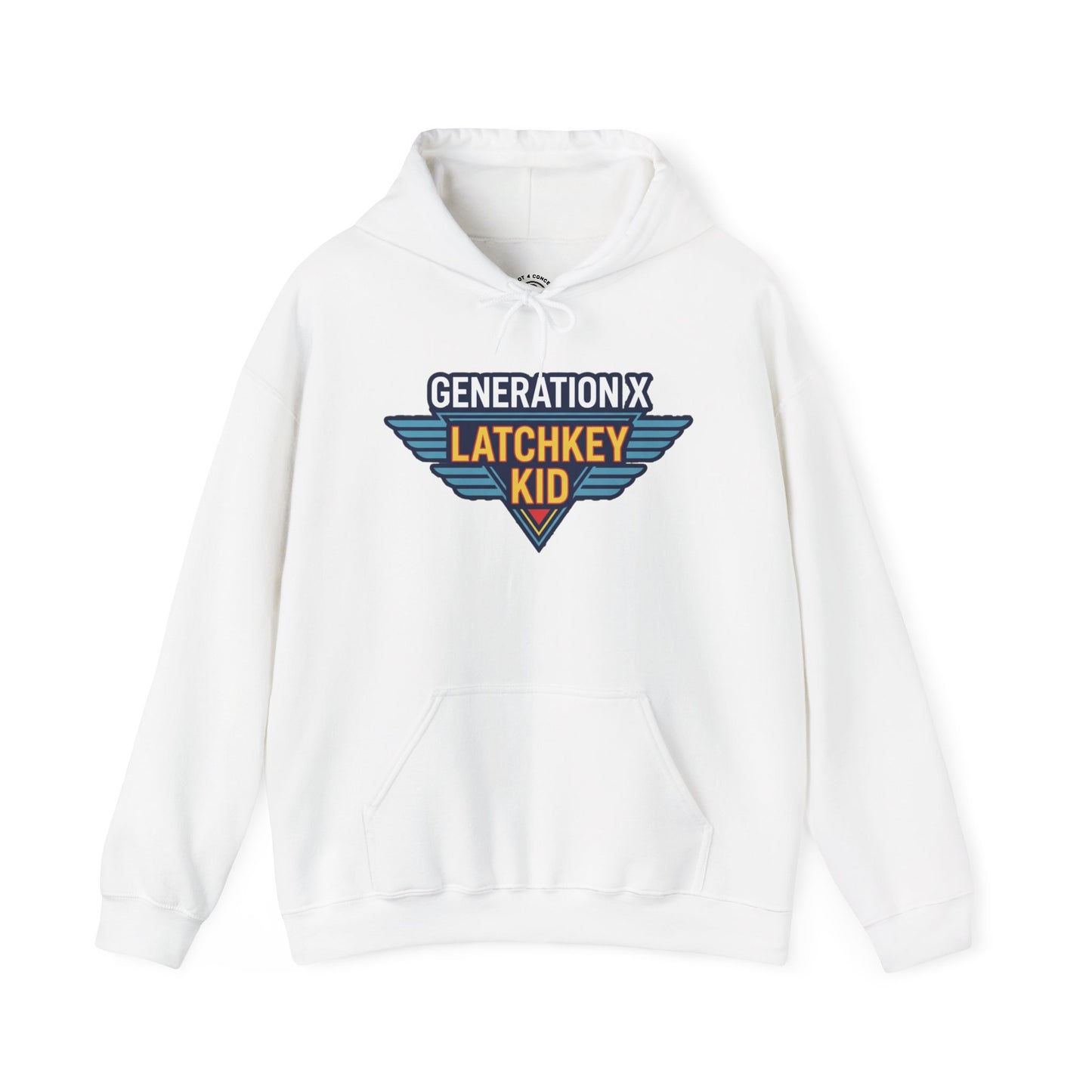 Generation X Latchkey Kid Hoodie — Retro 80s Vintage Logo Sweatshirt