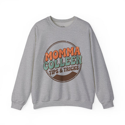 Momma Colleen Tips & Tricks Sweatshirt — Retro Cozy Crewneck for Moms