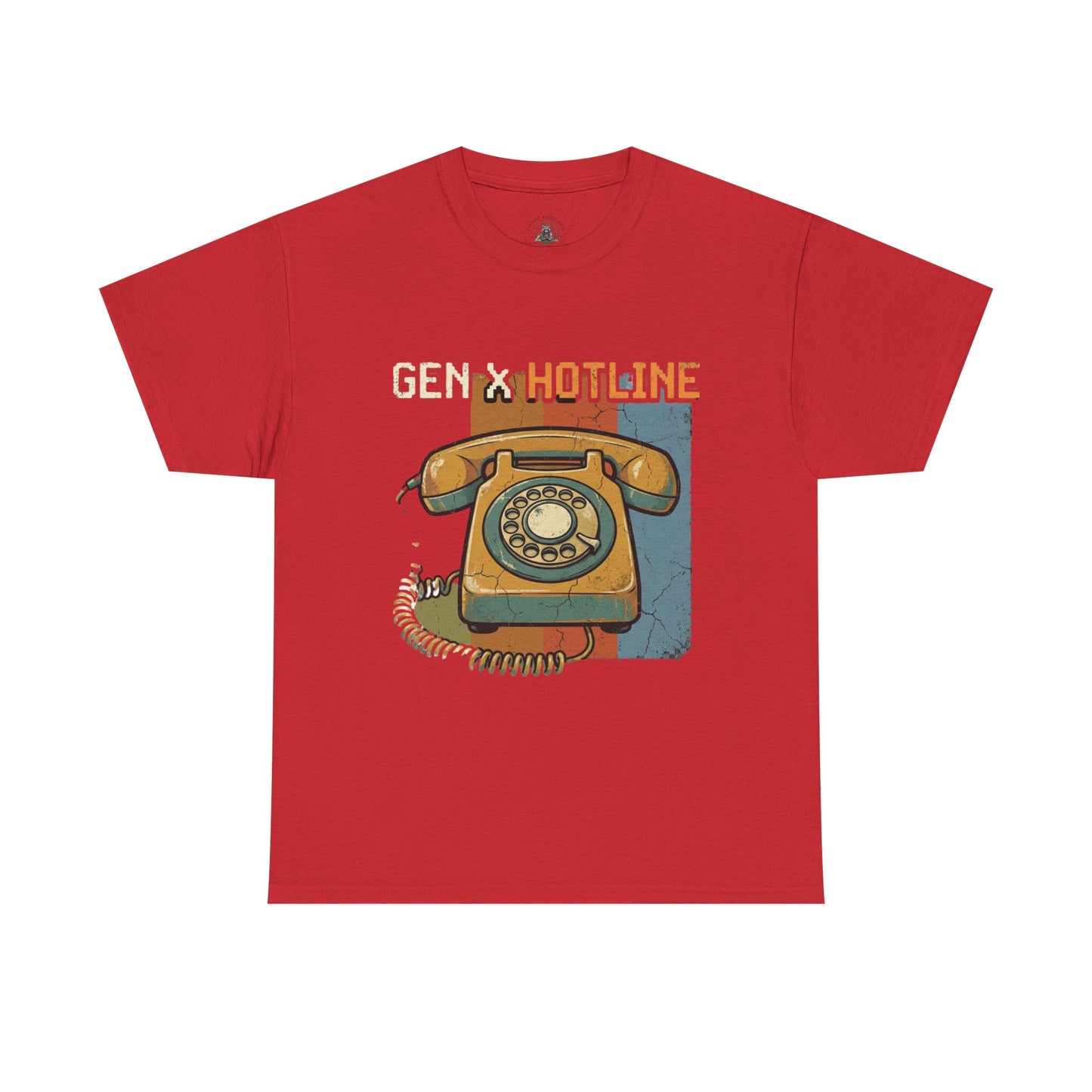 Vintage Rotary Phone T‑Shirt - "Gen X Hotline" Retro Graphic Tee