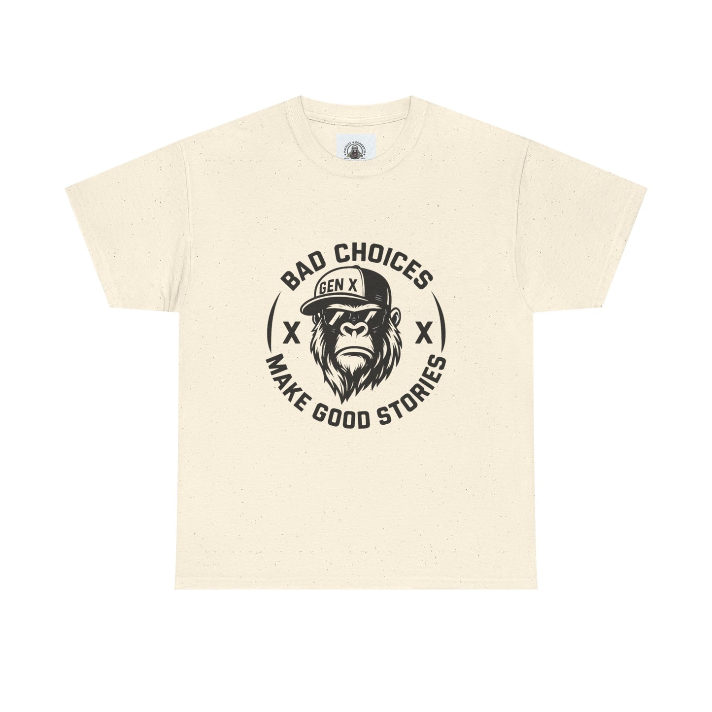 Gen X Bad Choices Tee, Unisex Heavy Cotton Shirt, Funny Gift for Millennials, Casual Wear, Storyteller T-Shirt