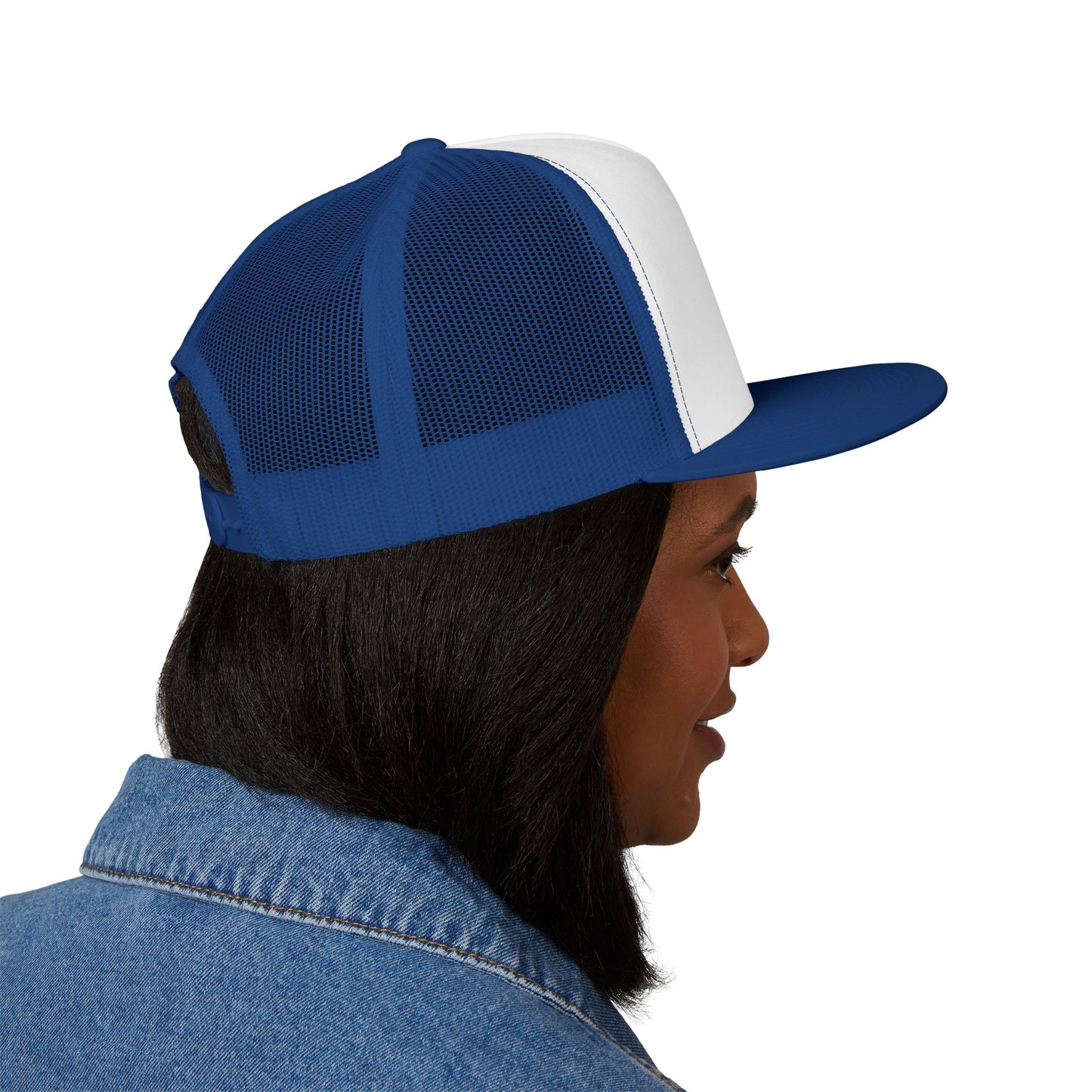 Embroidered 5 Panel Trucker Cap - Stylish Casual Hat for Outdoor Adventures, Perfect Gift for Dad, Summer Vibes, Fashionable Headwear