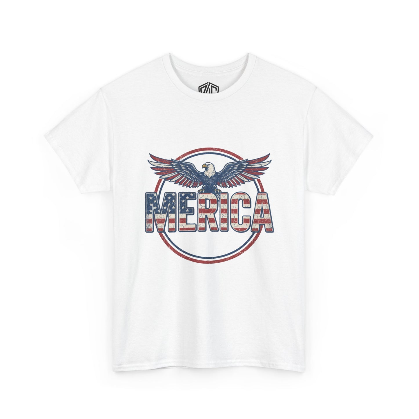 'Merica Eagle T‑Shirt — Vintage American Flag Patriotic Tee for 4th of July