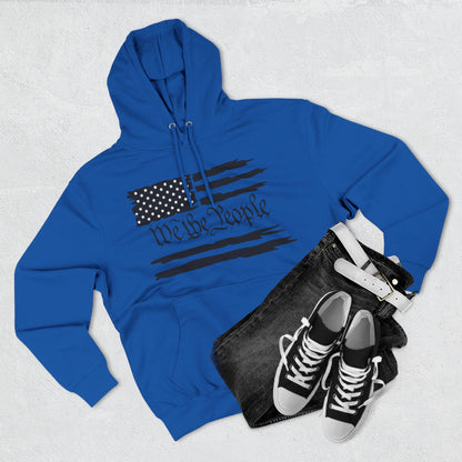 Patriotic "We the People" Hoodie - Distressed American Flag Pullover