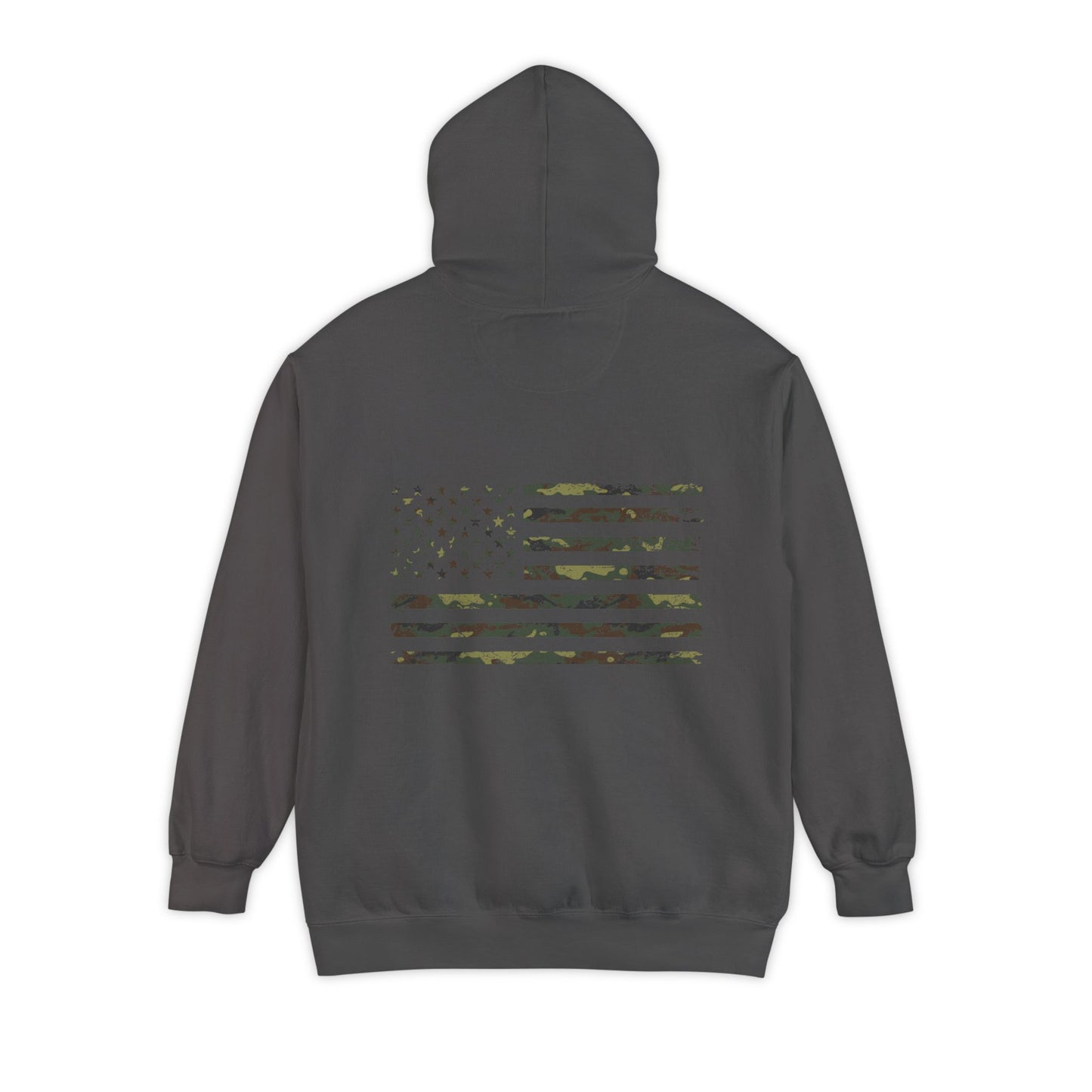 Flag Graphic Hoodie — Distressed American Flag Design