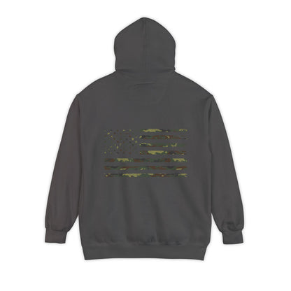 Flag Graphic Hoodie — Distressed American Flag Design