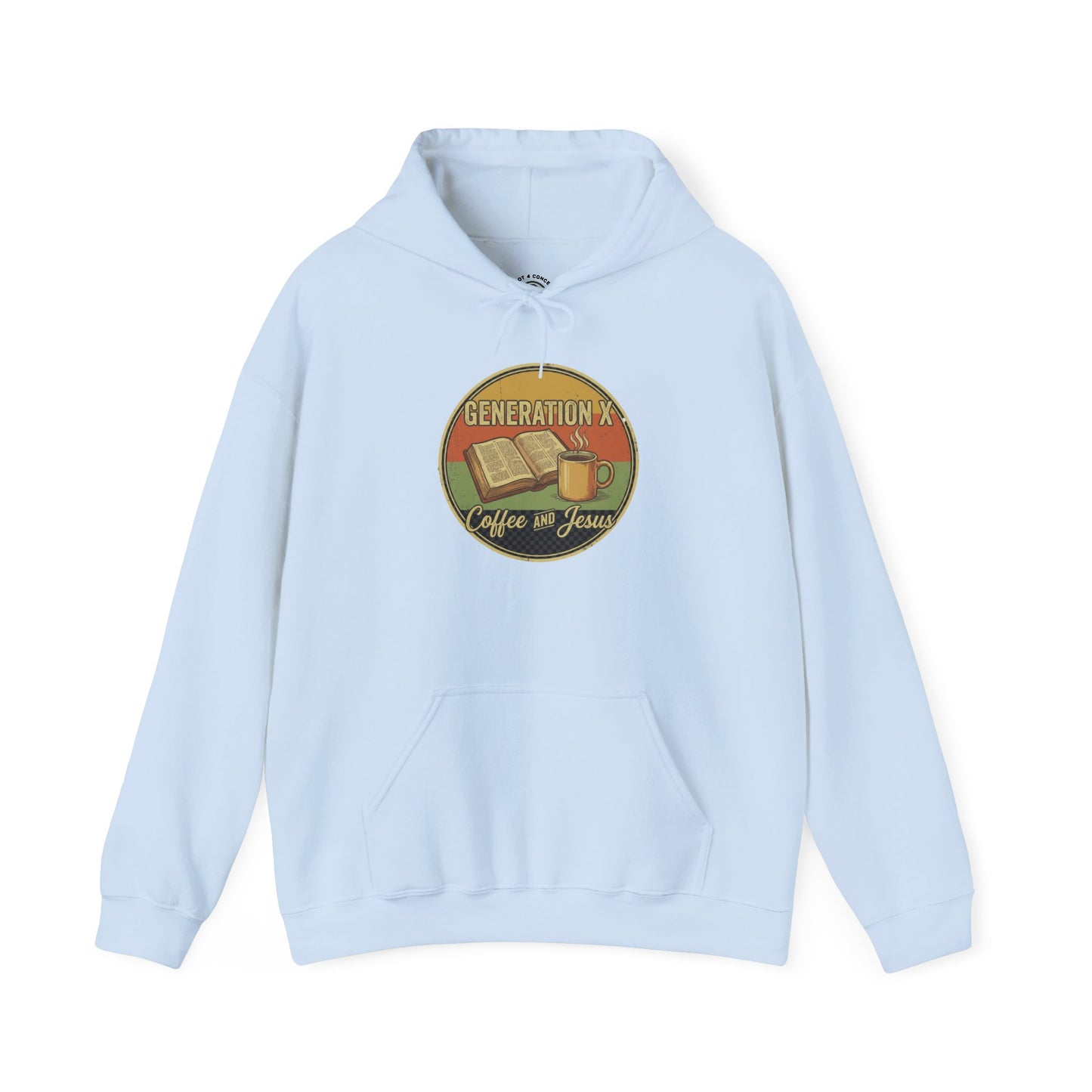 Generation X Coffee & Vinyl Hoodie — Retro Music Lover Pullover