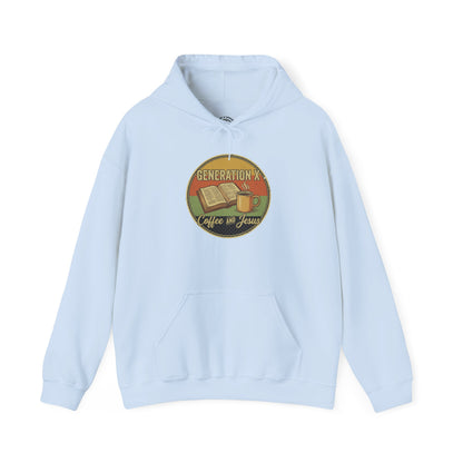 Generation X Coffee & Vinyl Hoodie — Retro Music Lover Pullover
