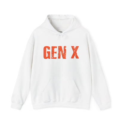 Gen X Hoodie - Retro Distressed Graphic Sweatshirt for Generation X