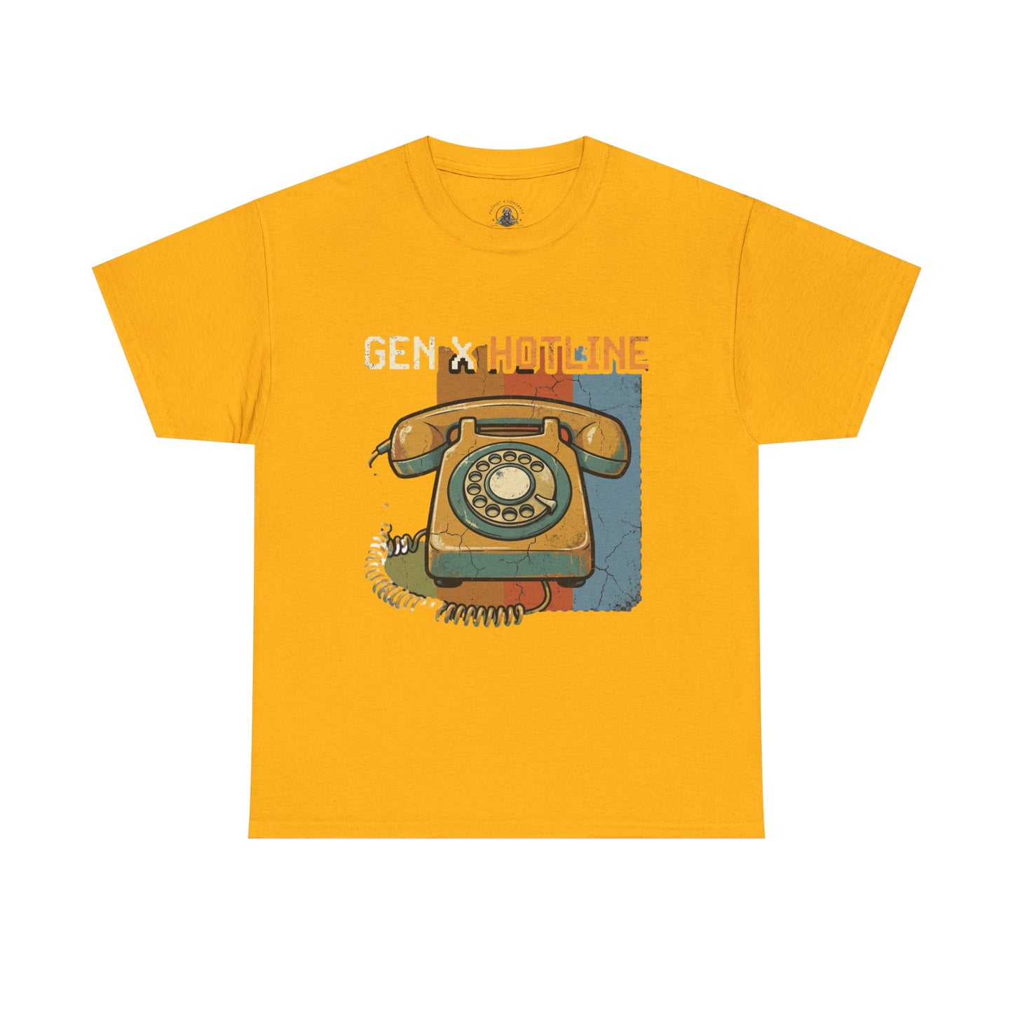 Vintage Rotary Phone T‑Shirt - "Gen X Hotline" Retro Graphic Tee
