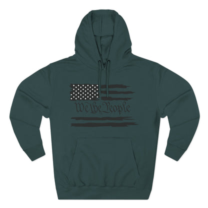 Patriotic "We the People" Hoodie - Distressed American Flag Pullover