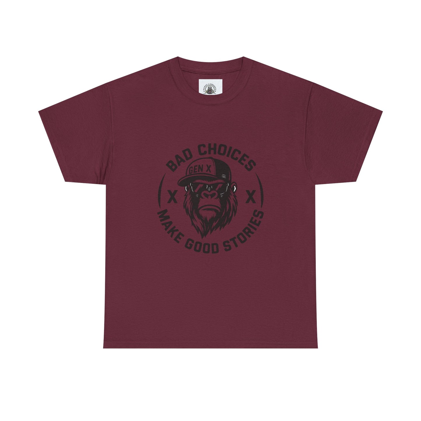 Gen X Bad Choices Tee, Unisex Heavy Cotton Shirt, Funny Gift for Millennials, Casual Wear, Storyteller T-Shirt