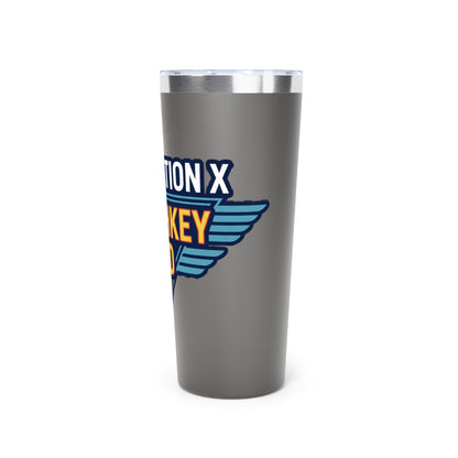 22oz Insulated Tumbler — "Platchkey Kid" Retro Shield Design