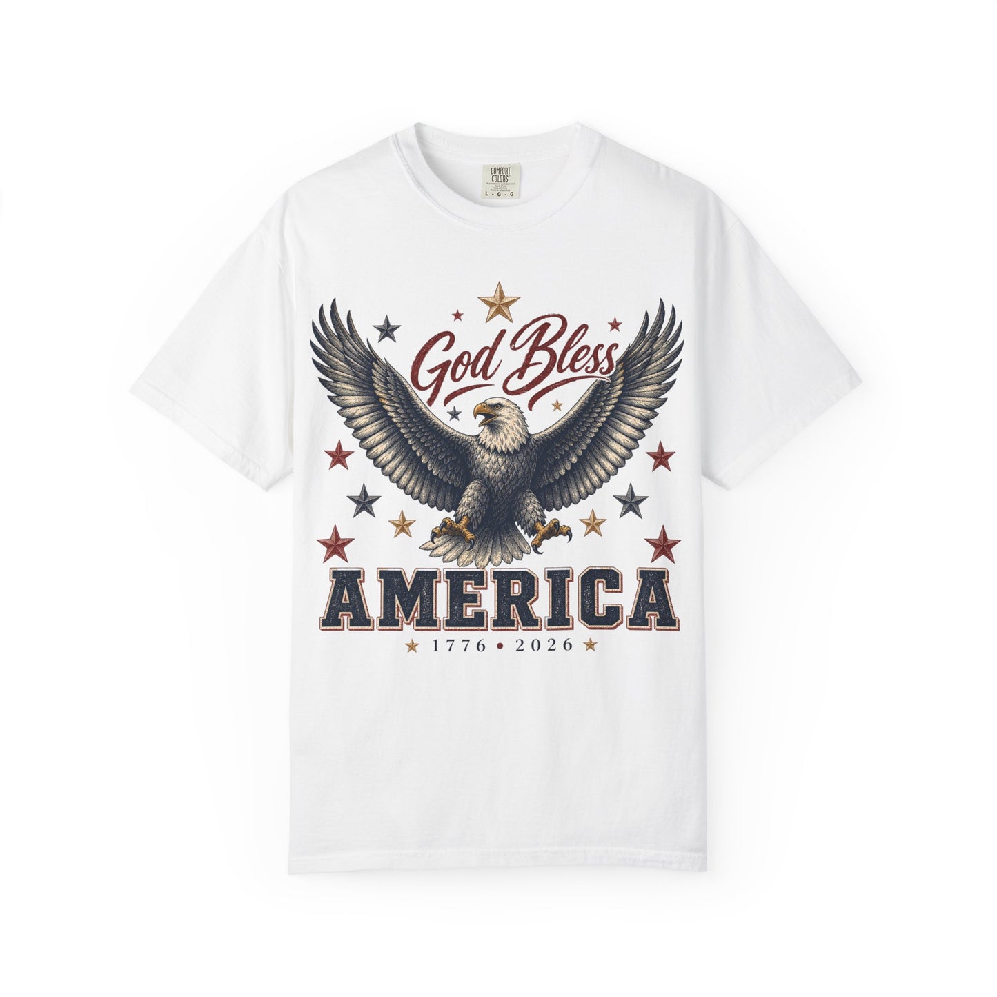 God Bless America Eagle T-Shirt — Patriotic 1776-2024 Independence Day Tee