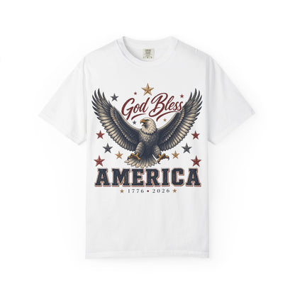 God Bless America Eagle T-Shirt — Patriotic 1776-2024 Independence Day Tee