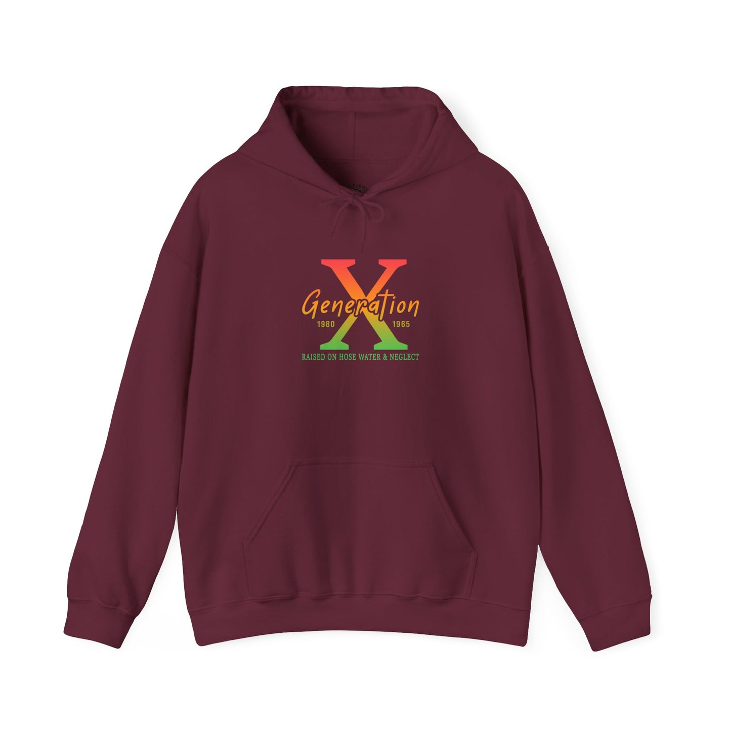 Generation X Retro Hoodie – Vintage 80s-90s Logo Sweatshirt
