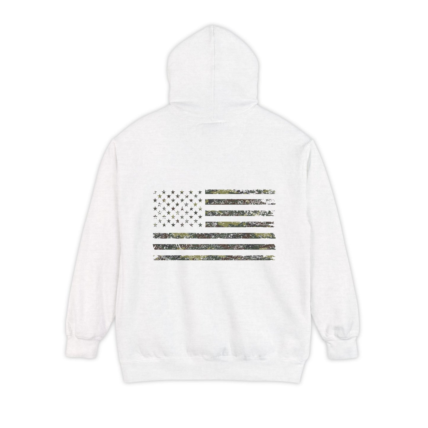 Flag Graphic Hoodie — Distressed American Flag Design