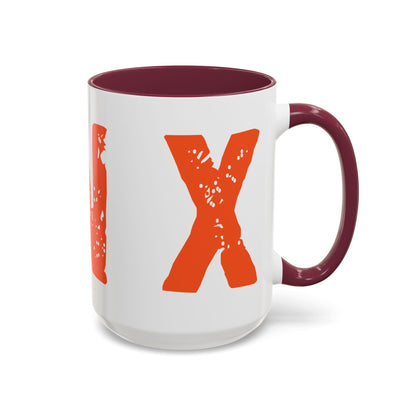 Mug — Bold Distressed Orange Text Coffee Cup (11oz/15oz)