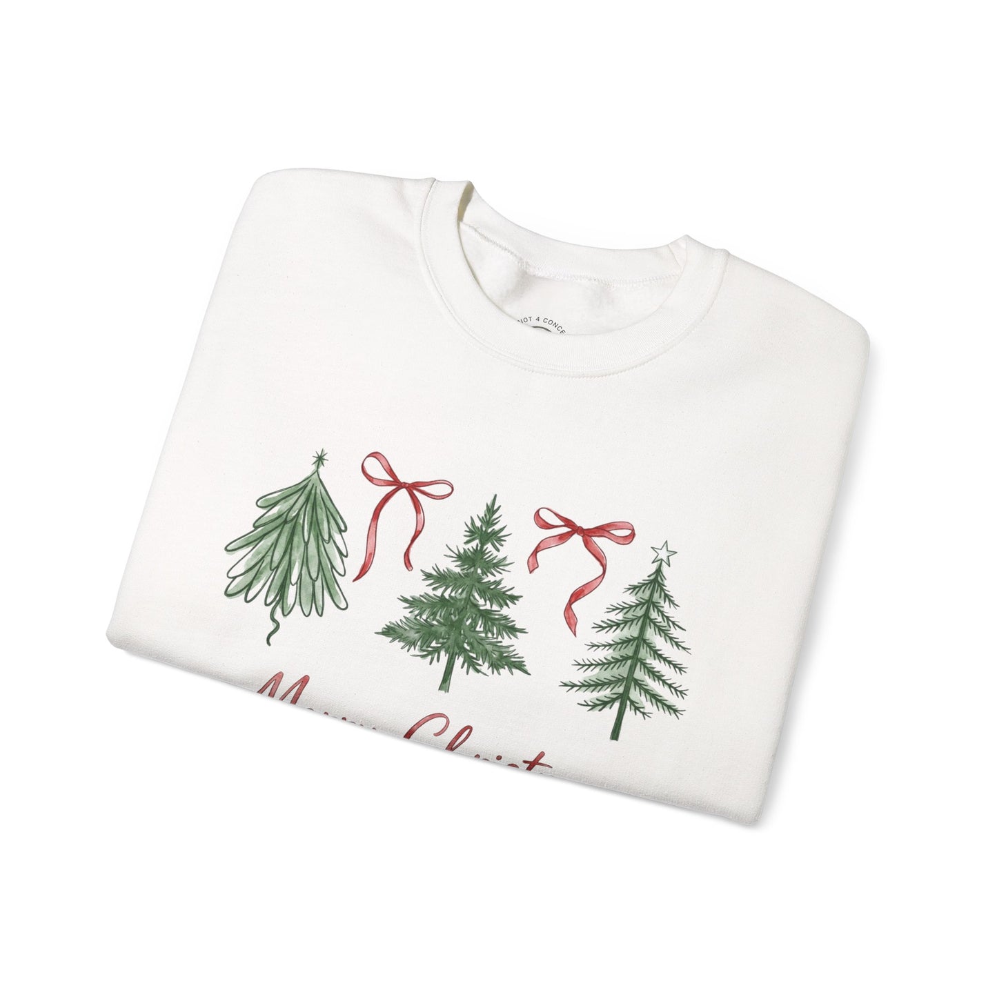 Christmas Tree Crewneck Sweatshirt – Merry Christmas Holiday Pullover