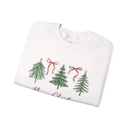 Christmas Tree Crewneck Sweatshirt – Merry Christmas Holiday Pullover