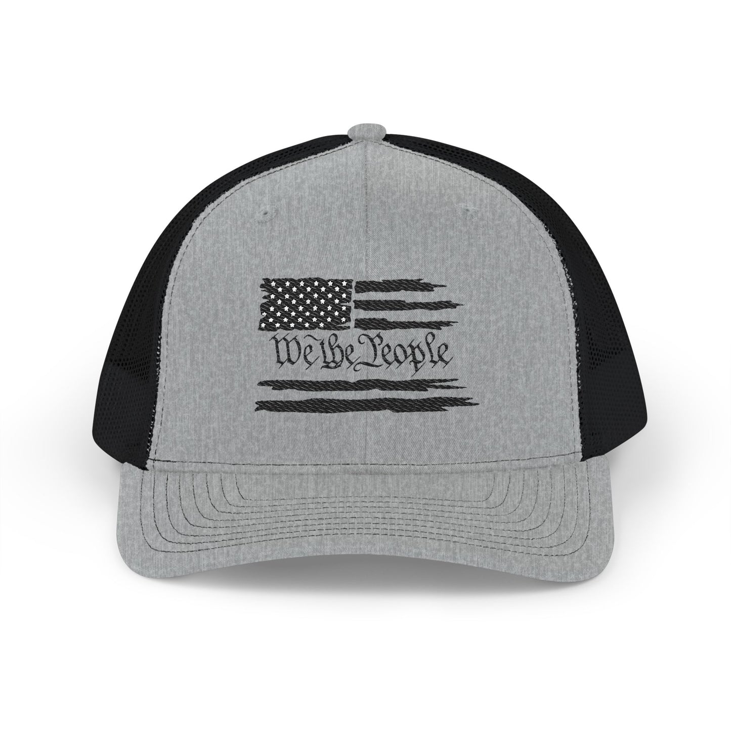 Embroidered "We the People" Flag Snapback Trucker Cap