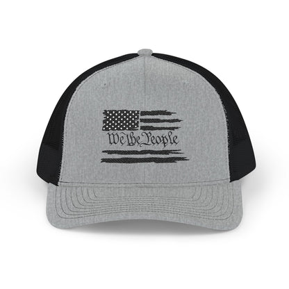 Embroidered "We the People" Flag Snapback Trucker Cap