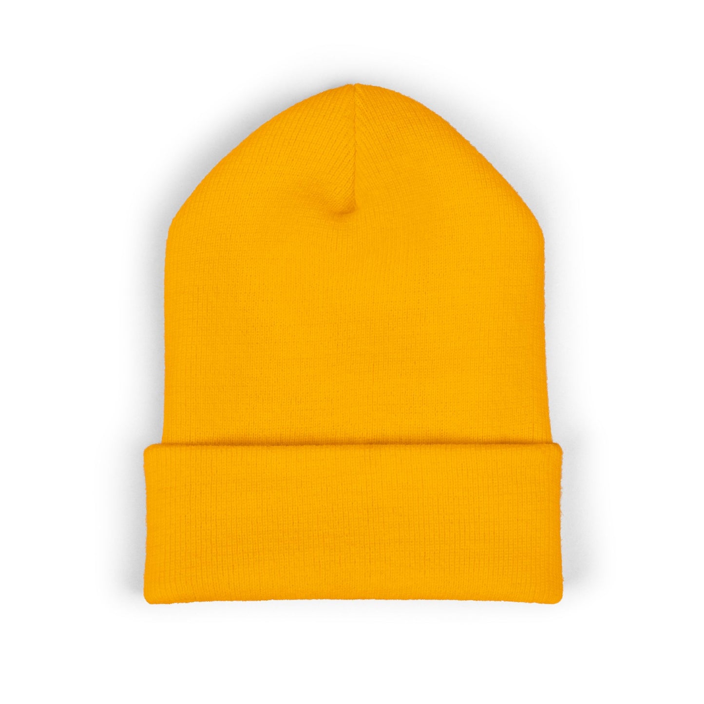 Embroidered Cross Cuffed Beanie — Minimal Faith Knit Hat