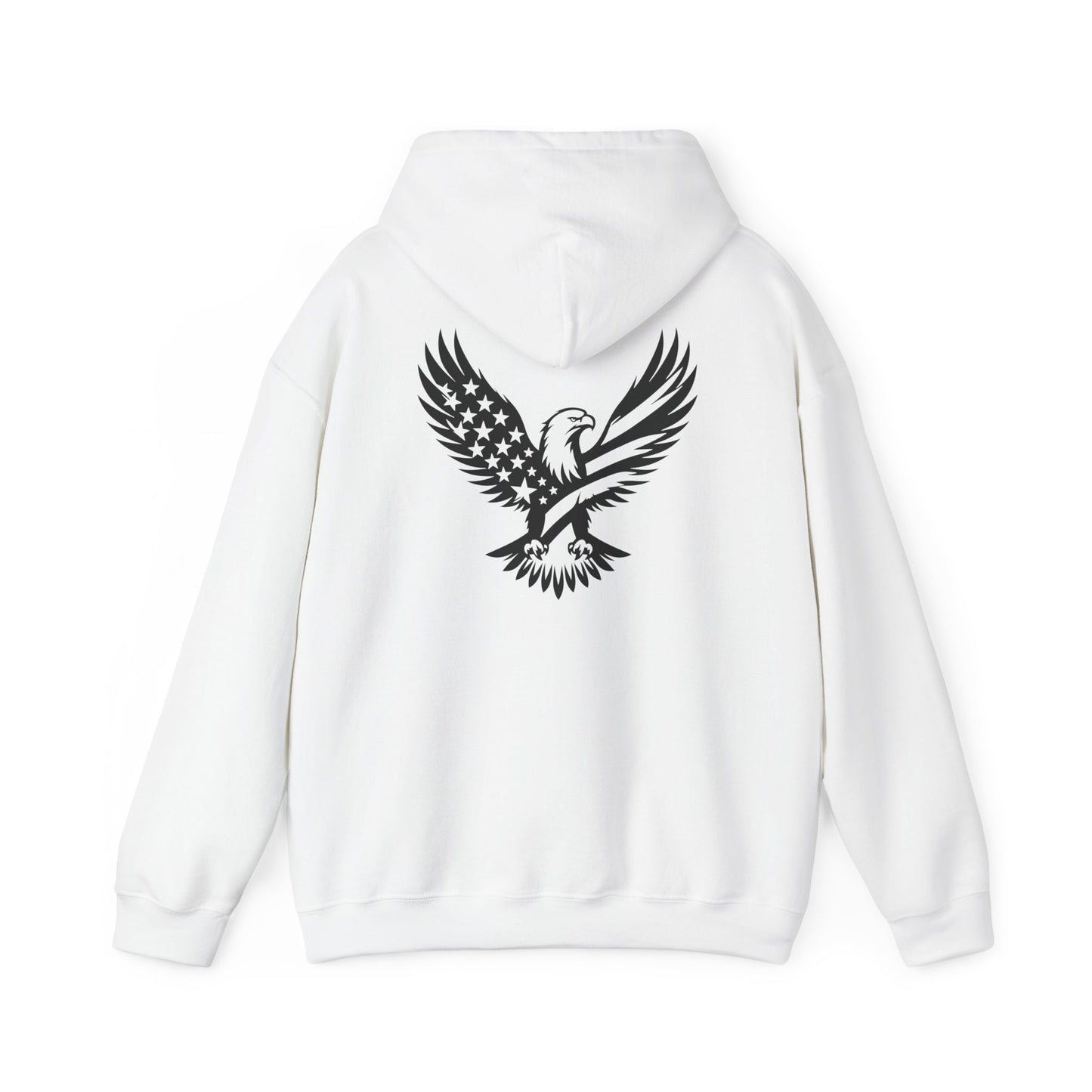 Patriotic Eagle Hoodie – American Flag Bald Eagle Back Print