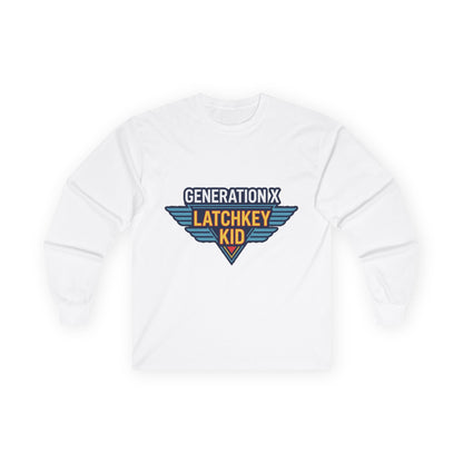 Generation X "Latchkey Kid" Long Sleeve Tee — Retro 80s Nostalgia Shirt