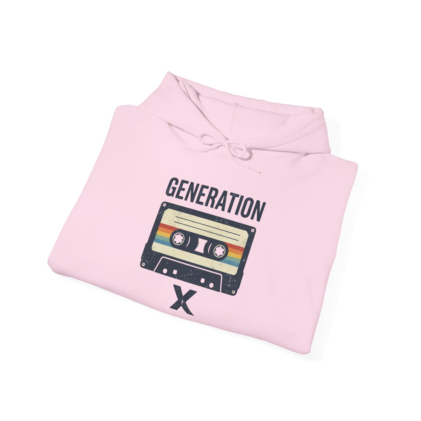 Generation X Retro Cassette Hoodie – Vintage 80s Music Sweatshirt