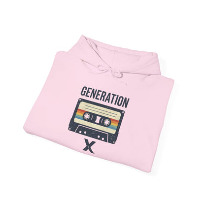 Generation X Retro Cassette Hoodie – Vintage 80s Music Sweatshirt