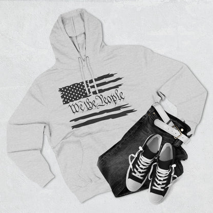 Patriotic "We the People" Hoodie - Distressed American Flag Pullover