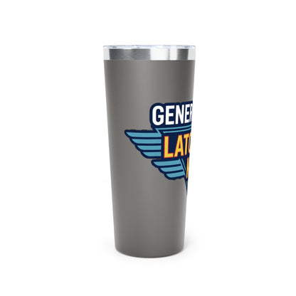 22oz Insulated Tumbler — "Platchkey Kid" Retro Shield Design