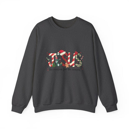 Crewneck Sweatshirt — “JESUS the reason for the season” Christmas Holiday Pullover