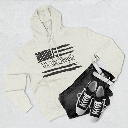 Patriotic "We the People" Hoodie - Distressed American Flag Pullover