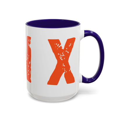 Mug — Bold Distressed Orange Text Coffee Cup (11oz/15oz)