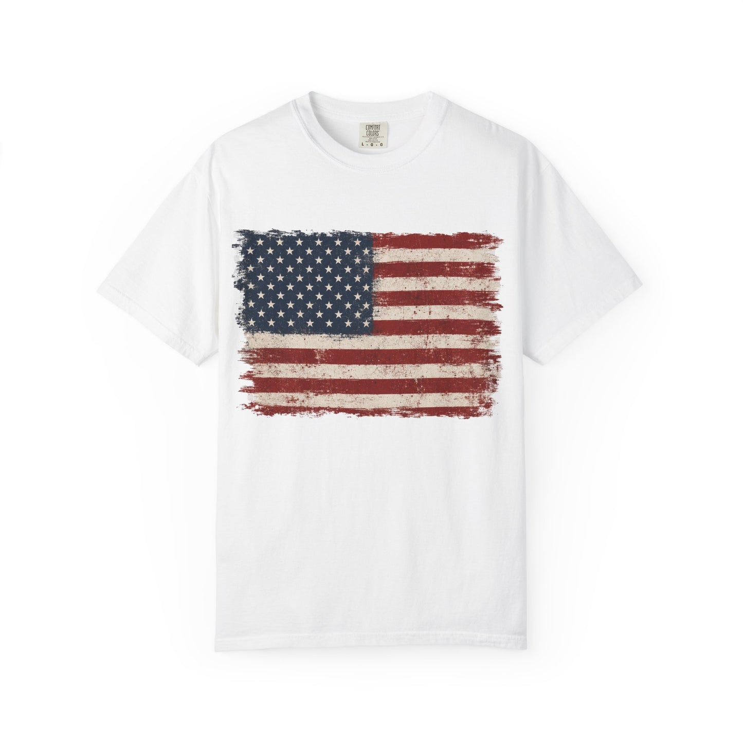 Distressed American Flag T-Shirt — Vintage USA Patriotic Tee