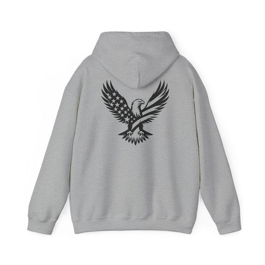 Patriotic Eagle Hoodie – American Flag Bald Eagle Back Print