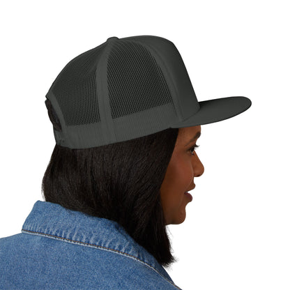 Embroidered 5 Panel Trucker Cap - Stylish Casual Hat for Outdoor Adventures, Perfect Gift for Dad, Summer Vibes, Fashionable Headwear